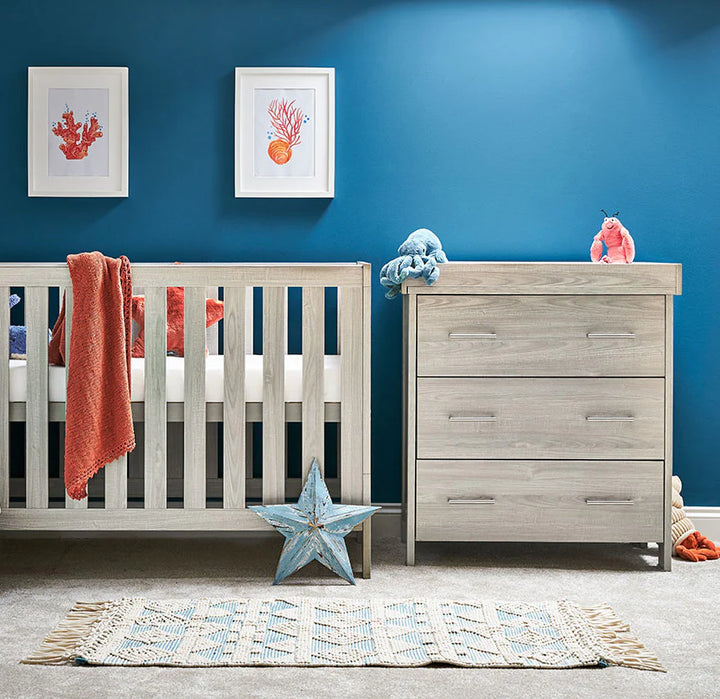 Obaby Nika Mini 2 Piece Nursery Room Set – Grey Wash