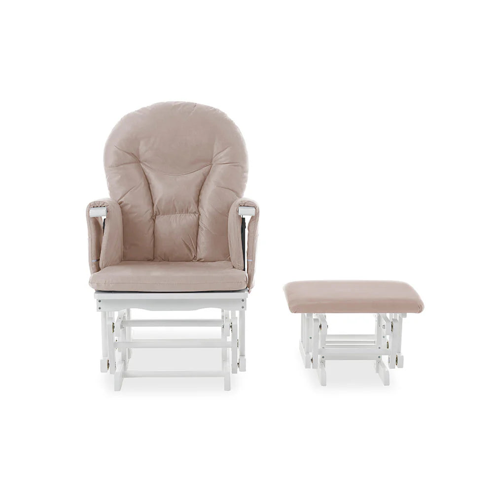 Obaby Reclining Glider Chair and Stool - Sand