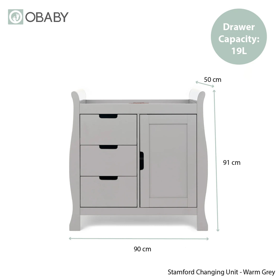 Stamford Luxe Sleigh 2 Piece Room Set - Warm Grey