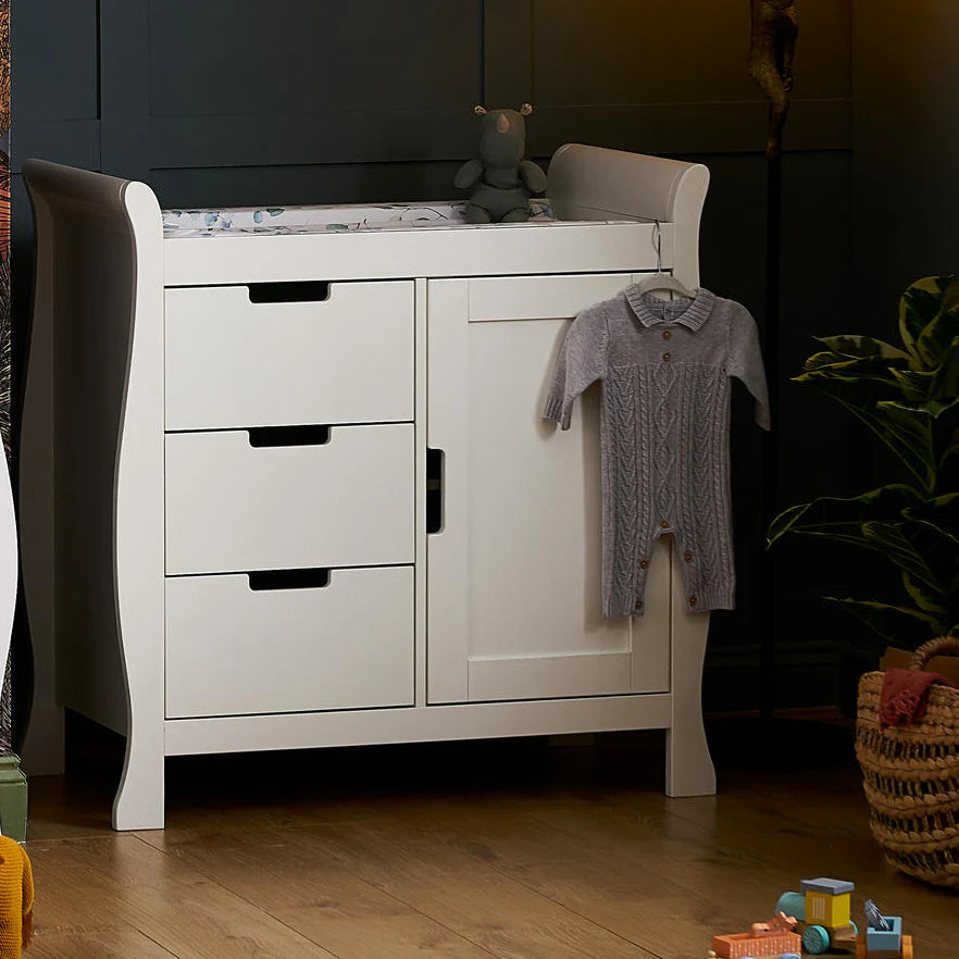 Stamford Luxe Sleigh 3 Piece Room Set - White