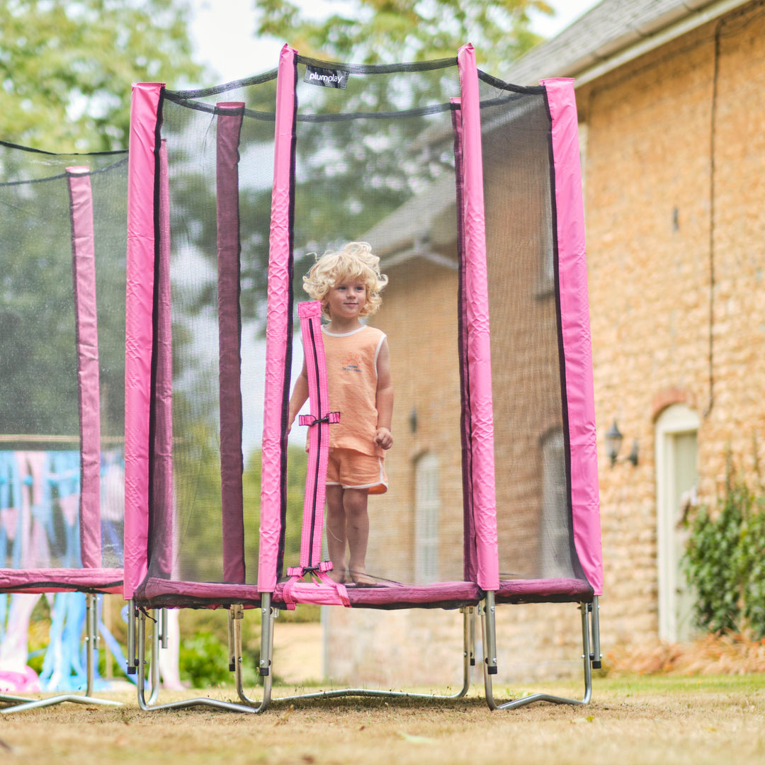 Plum 4FT Junior Trampoline and Enclosure - Pink