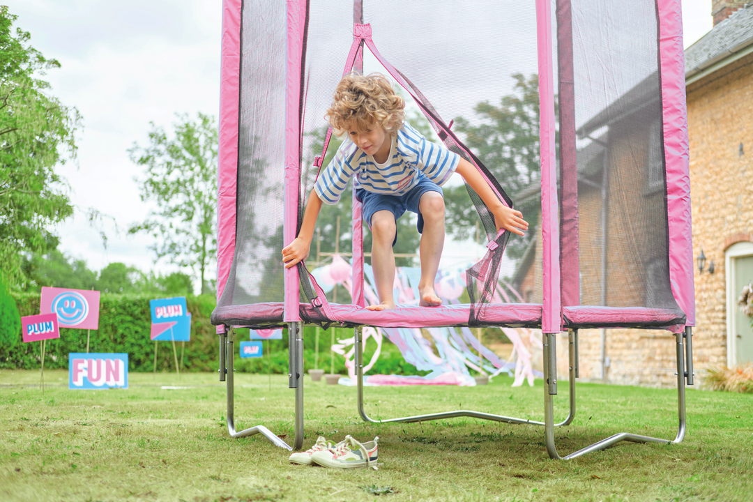 Plum 6FT Junior Trampoline and Enclosure - Pink