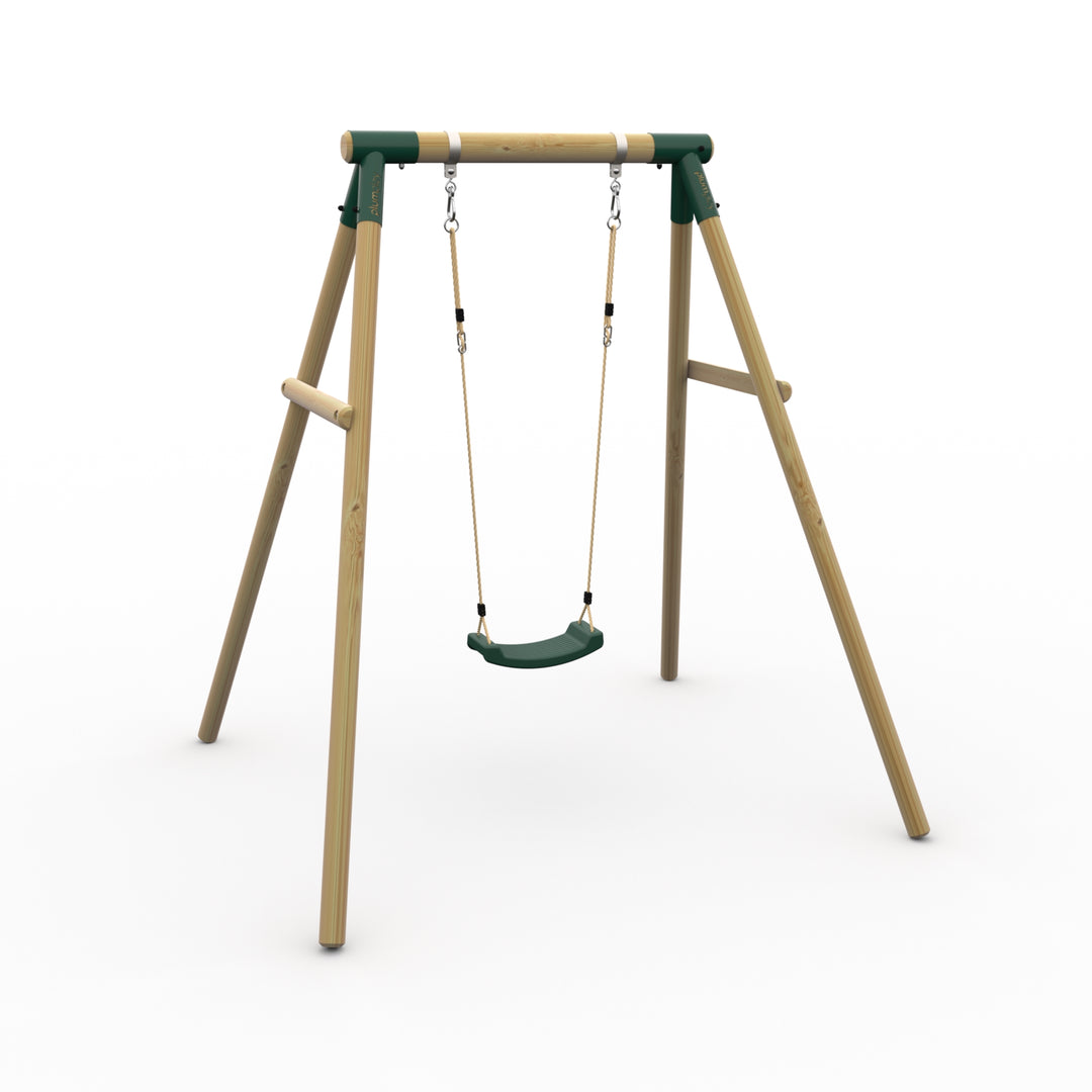 Plum Wooden Single Swing Set – Bush Baby Green