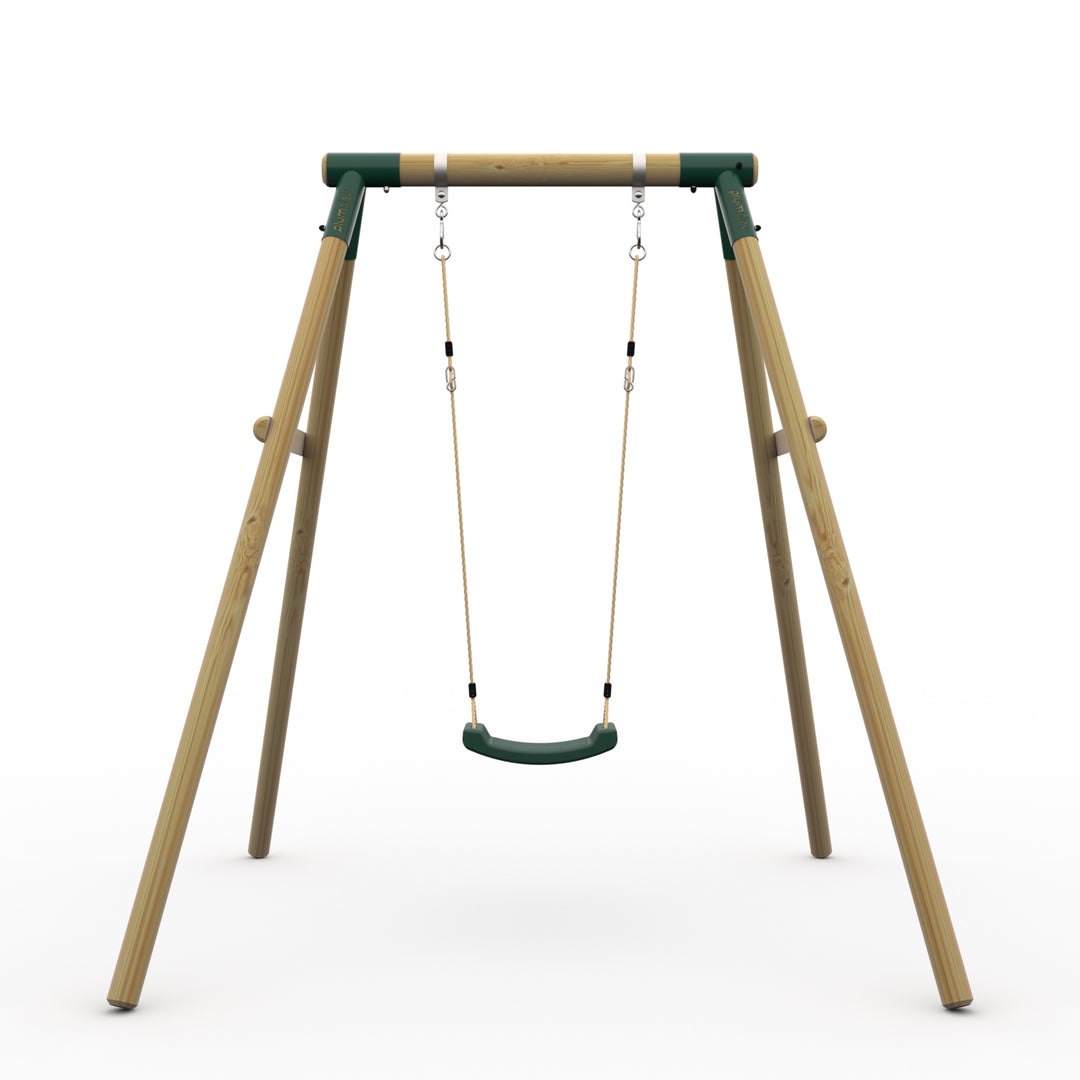 Plum Wooden Single Swing Set – Bush Baby Green