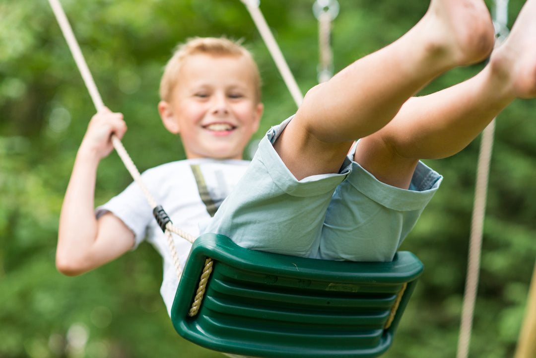 Plum Wooden Single Swing Set – Bush Baby Green