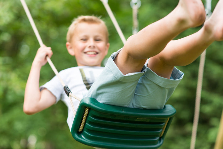Plum Wooden Single Swing Set – Bush Baby Green
