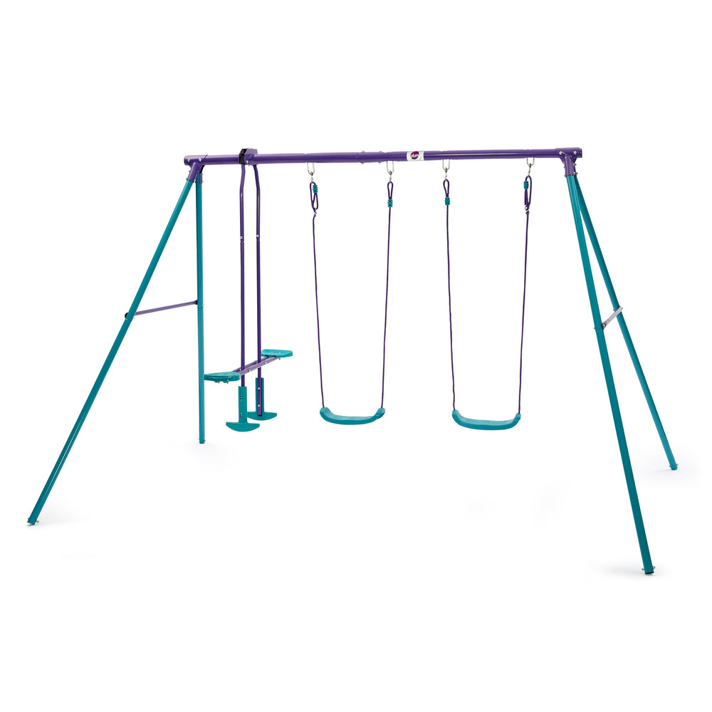 Plum Jupiter Metal Double Swing and Glider - Purple