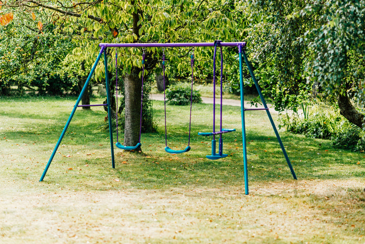 Plum Jupiter Metal Double Swing and Glider - Purple