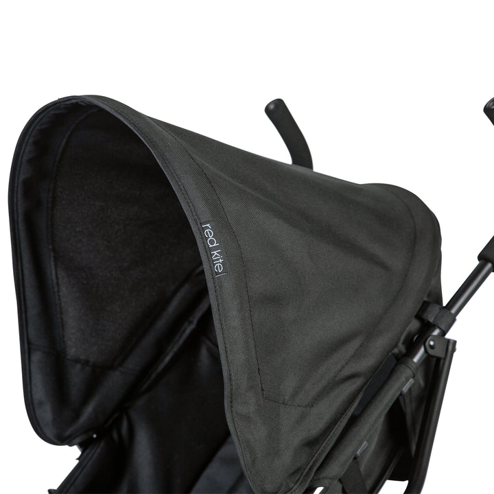 Red Kite Push Me 2U midnight stroller  canopy with 'red kite' branding on a white background