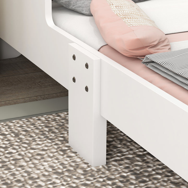 ZONEKIZ Unicorn-Designed Toddler Bed, Kids Bedroom Furniture, for Ages 3-6 Years, 143 x 74 x 67cm - White - image 9