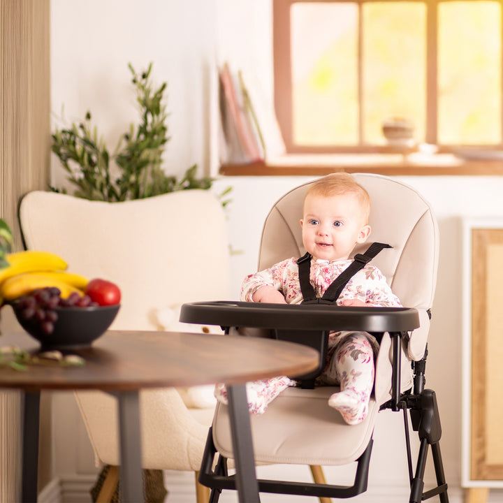 Red Kite Feed Me Fold Highchair in Truffle lifestyle image