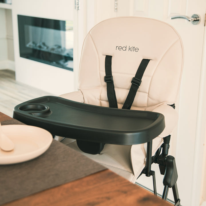 Red Kite Feed Me Fold Highchair in Truffle lifestyle image