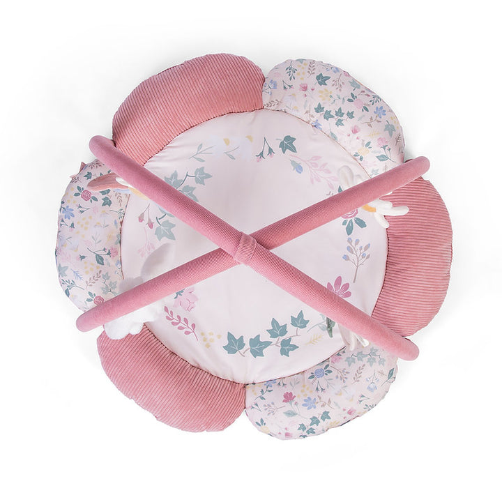 Red Kite Play Gym Rose & Ivy Floral-patterned baby nest with pink accents on a white background
