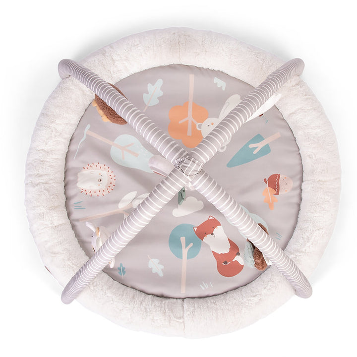 Red Kite Woodland Walks Play Gym with soft edges and animal illustrations on a white background