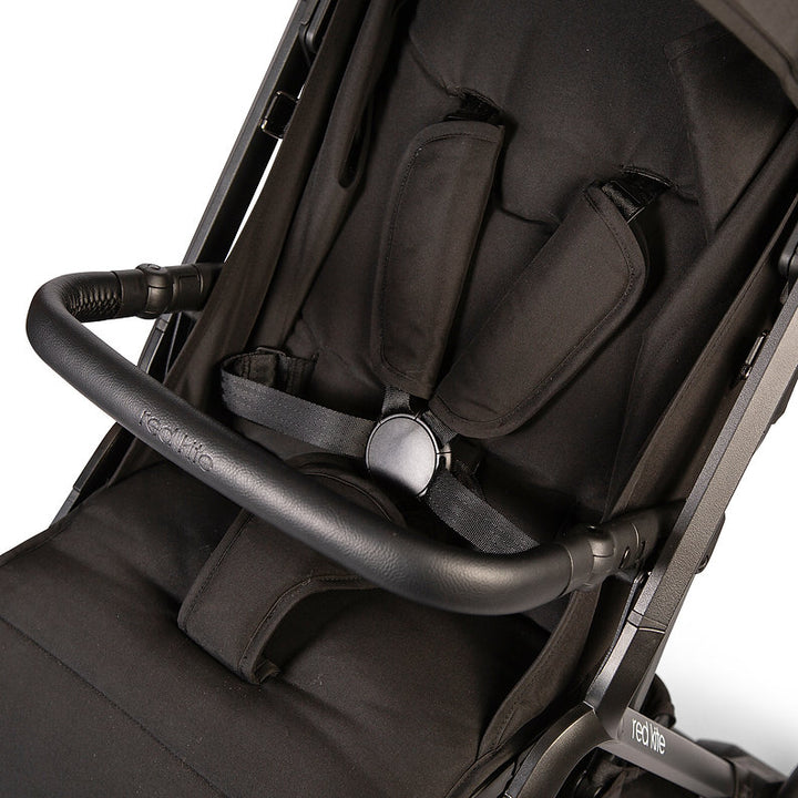 Red Kite Push Me Astro Stroller in Black seat unit with straps