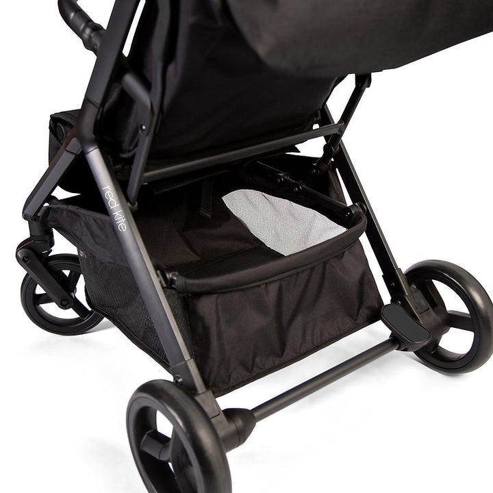 Red Kite Push Me Astro Stroller in Black shopping basket