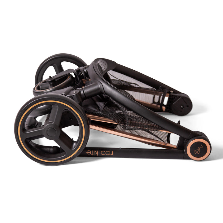 Red Kite Push Me Pace Amber 3 in 1 Travel System folded chassis