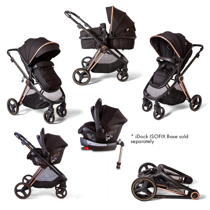 Red Kite Push Me Pace Amber 3 in 1 Travel System with isofix base