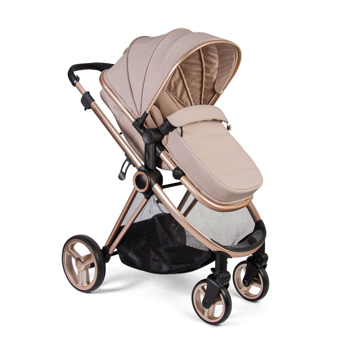Red Kite Push Me Pace 3 in 1 Travel System in Latte seat unit with footmuff