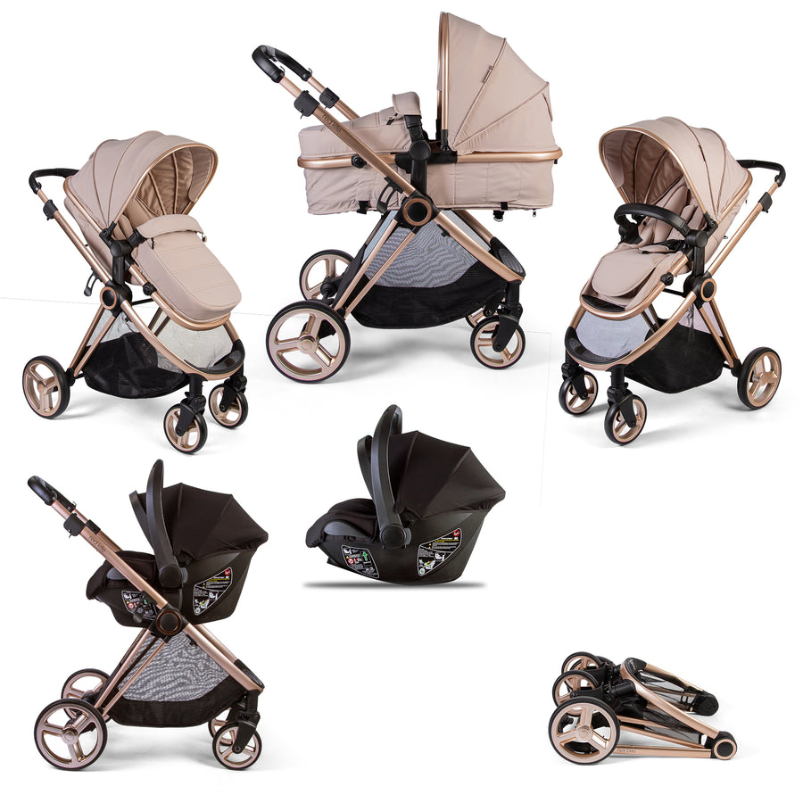 Red Kite Push Me Pace 3 in 1 Travel System in Latte