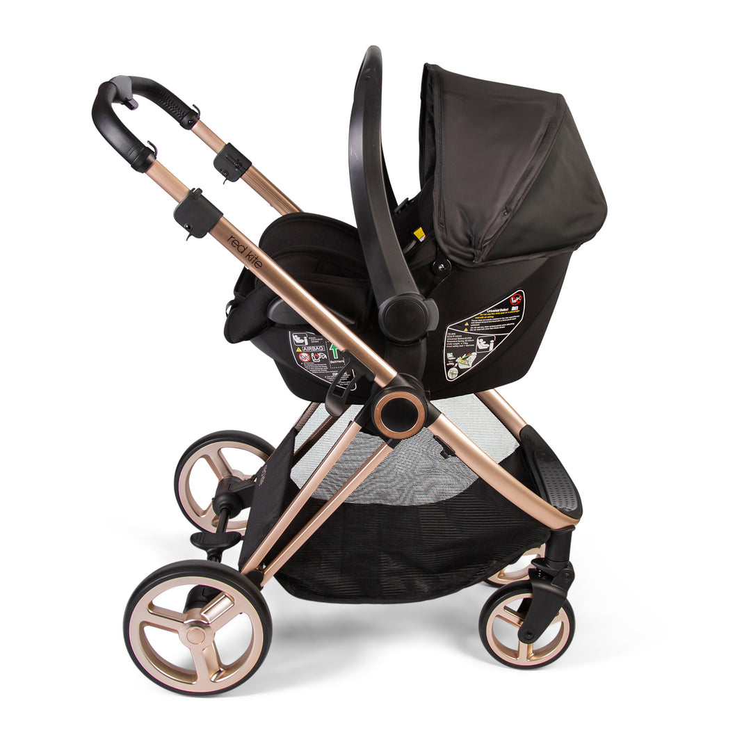 Red Kite Push Me Pace 3 in 1 Travel System in Latte car seat