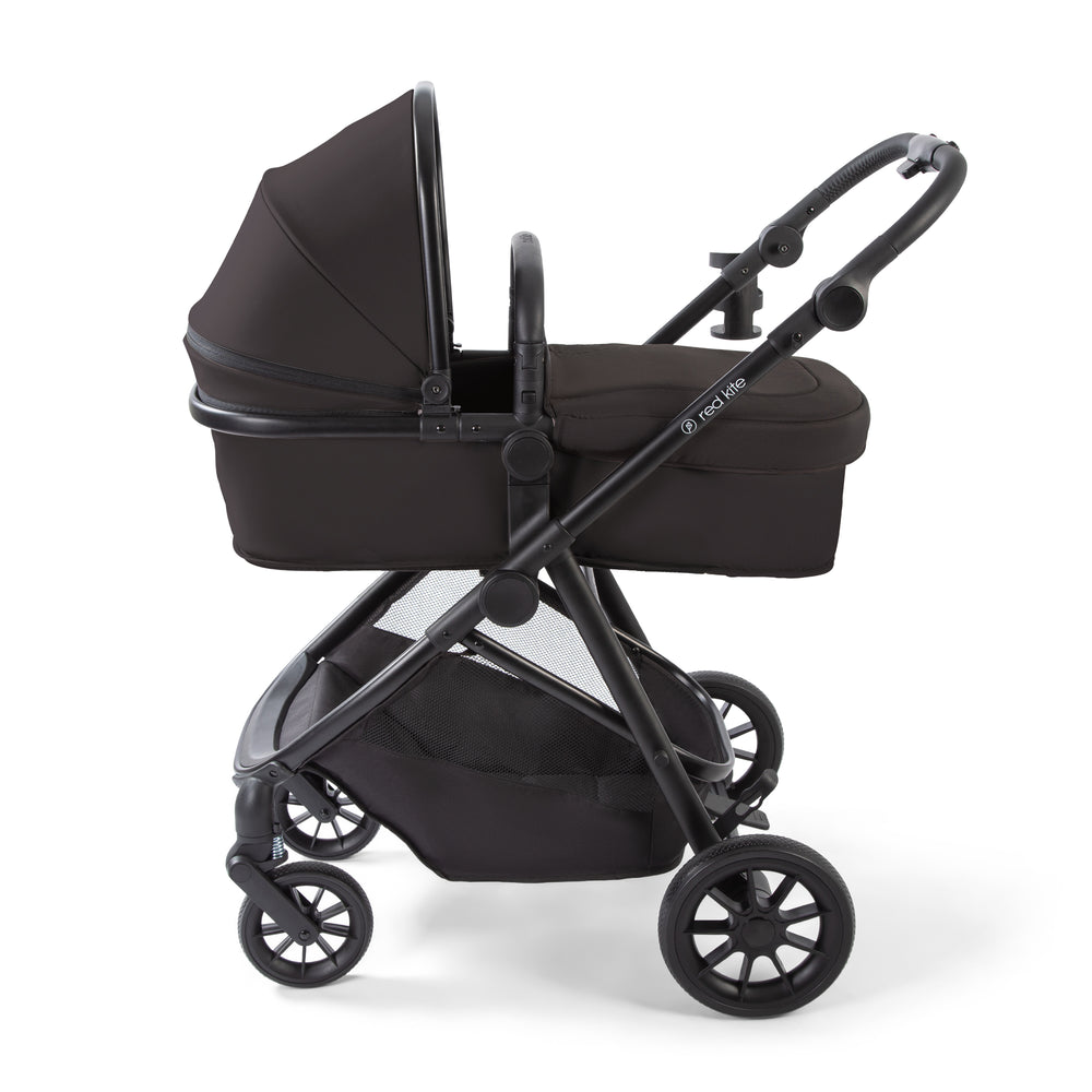 Red Kite Push Me Savanna Travel System in Black carrycot