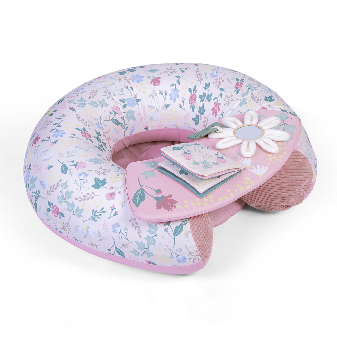 Red Kite Sit Me Up Rose & Ivy with floral pattern and pink accents on a white background