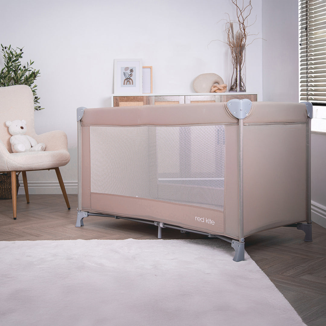 Red Kite Sleepsound Easifold Travel Cot in Oatmeal lifestyle image