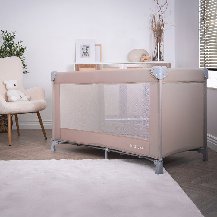 Red Kite Sleepsound Easifold Travel Cot in Oatmeal lifestyle image