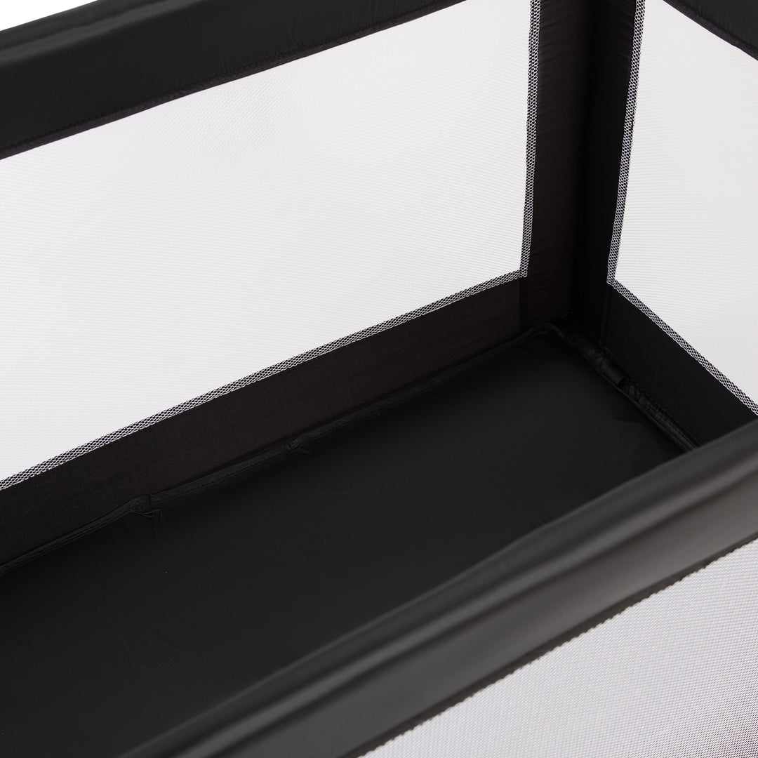 Red Kite Sleeptight Travel Cot in Black close up inside detail