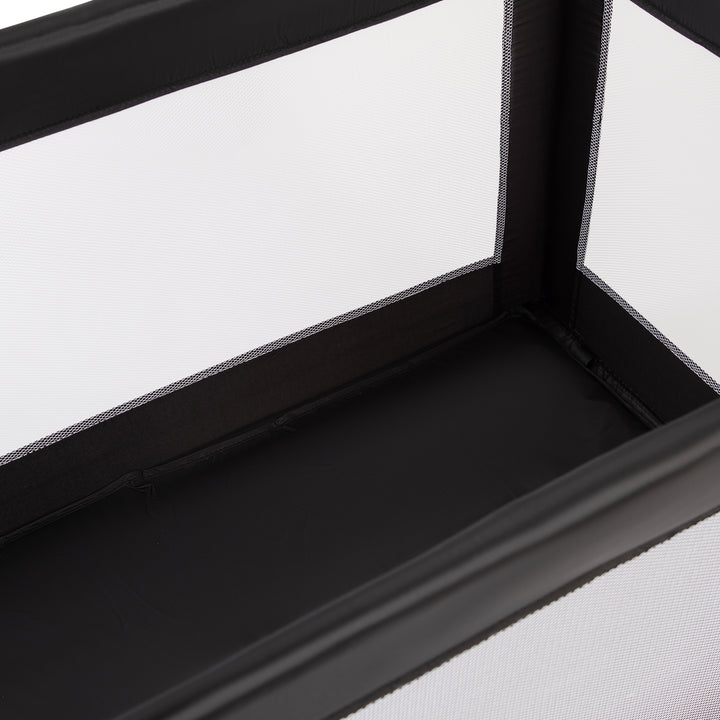 Red Kite Sleeptight Travel Cot in Black close up inside detail