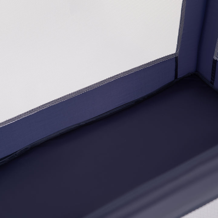 Red Kite Sleeptight Travel Cot in Blueberry  inside close up detail