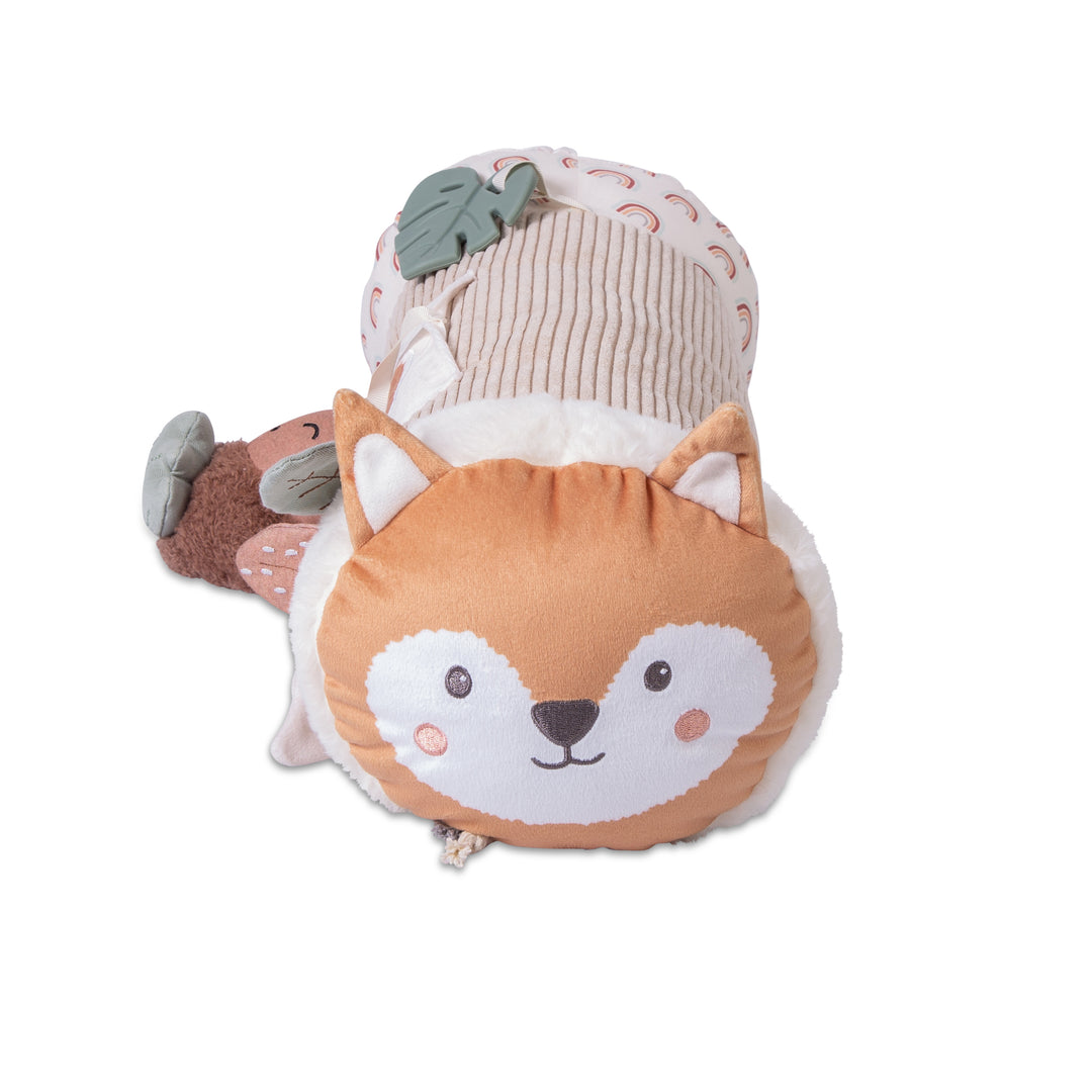 Red Kite Tummy Time Roller Woodland Walks with fox face design on a white background