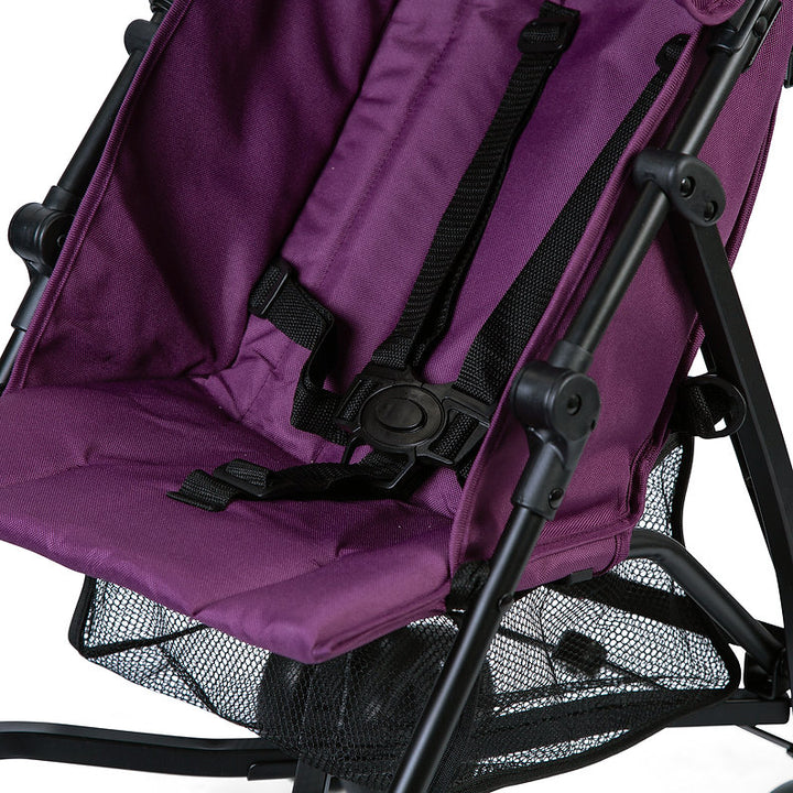 Red Kite Push Me 2U Plum stroller seat with black straps on a white background