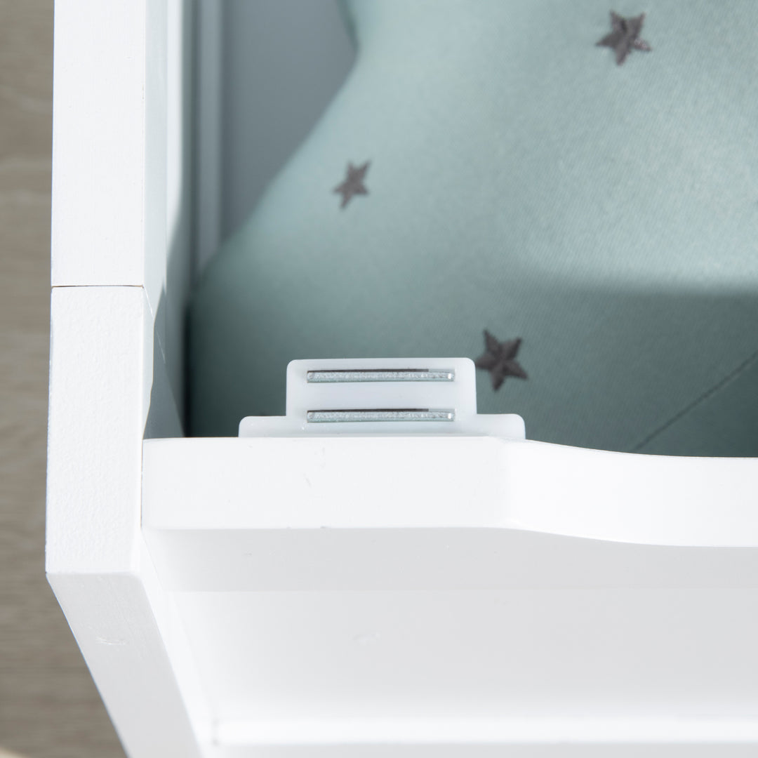 ZONEKIZ 2 In 1 Kids Storage Bench, Toy Box w/ Safety Rod - Grey - image 8