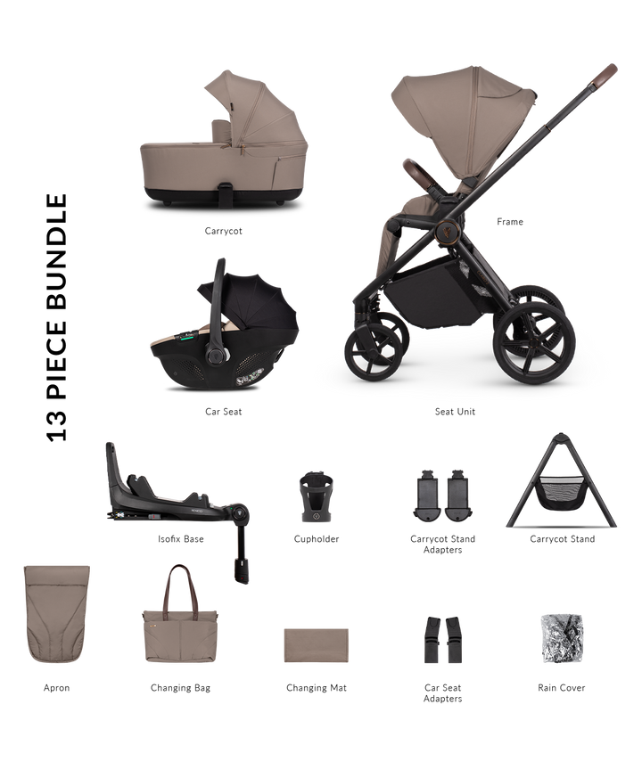 Venicci Claro 2 Travel System - Almond