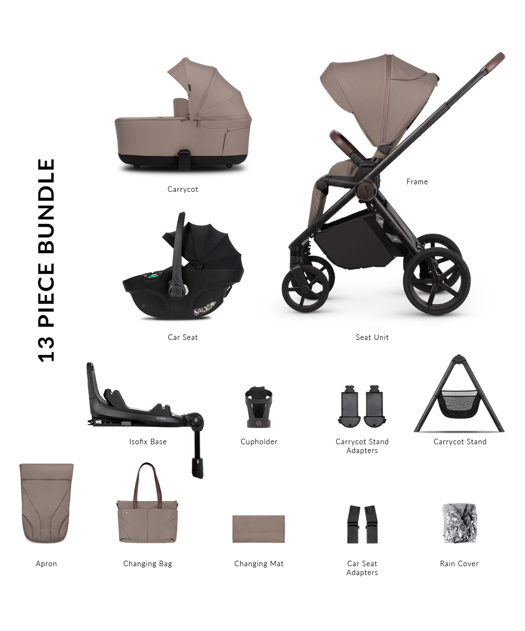 Venicci Claro 2 Travel System - Almond
