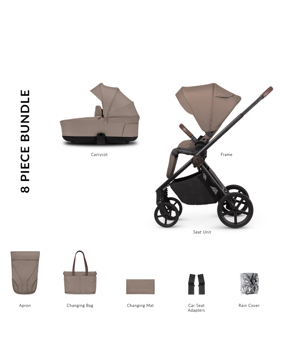 Venicci Claro 2 Travel System - Almond