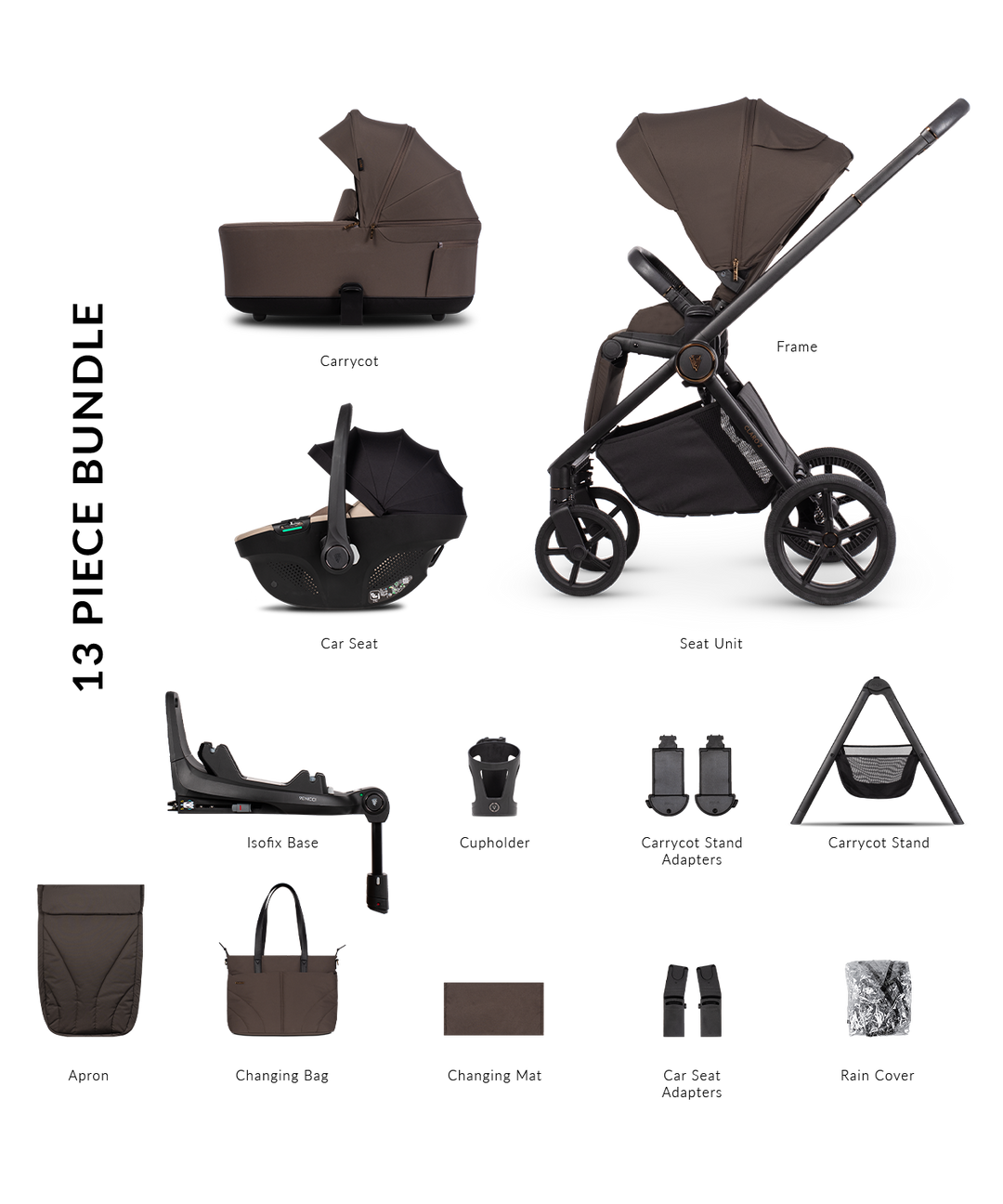 Venicci Claro 2 Travel System - Chocolate