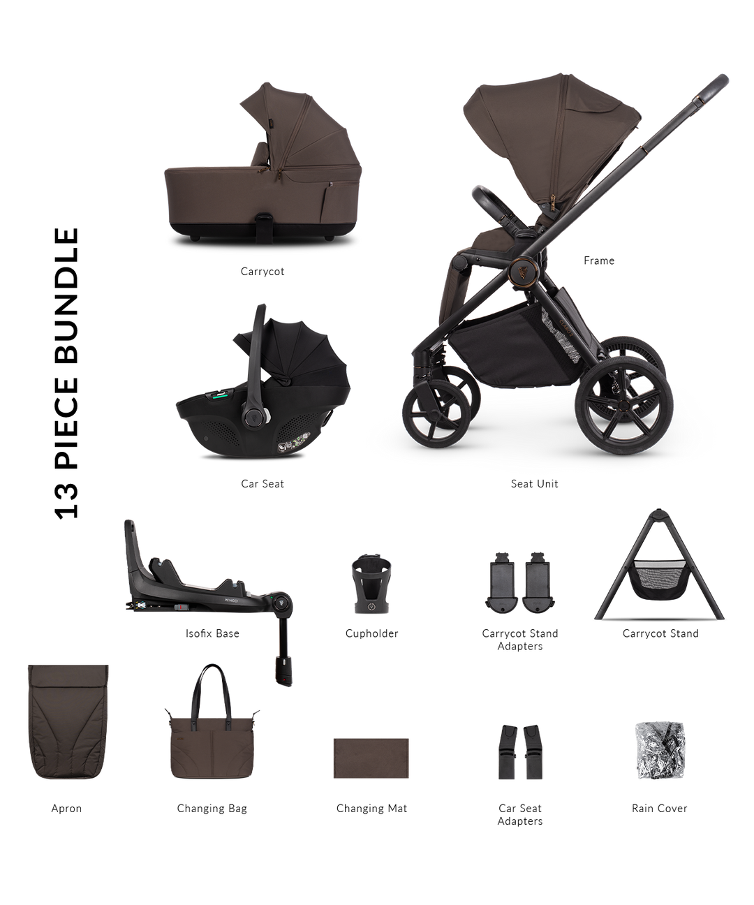 Venicci Claro 2 Travel System - Chocolate
