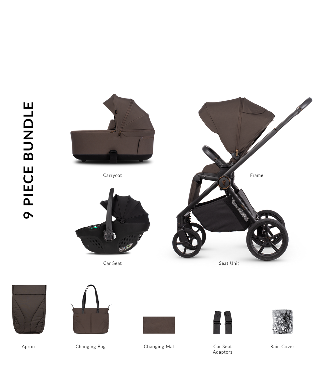 Venicci Claro 2 Travel System - Chocolate