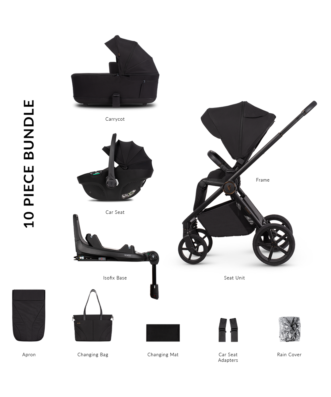 Venicci Claro 2 Travel System - Noir
