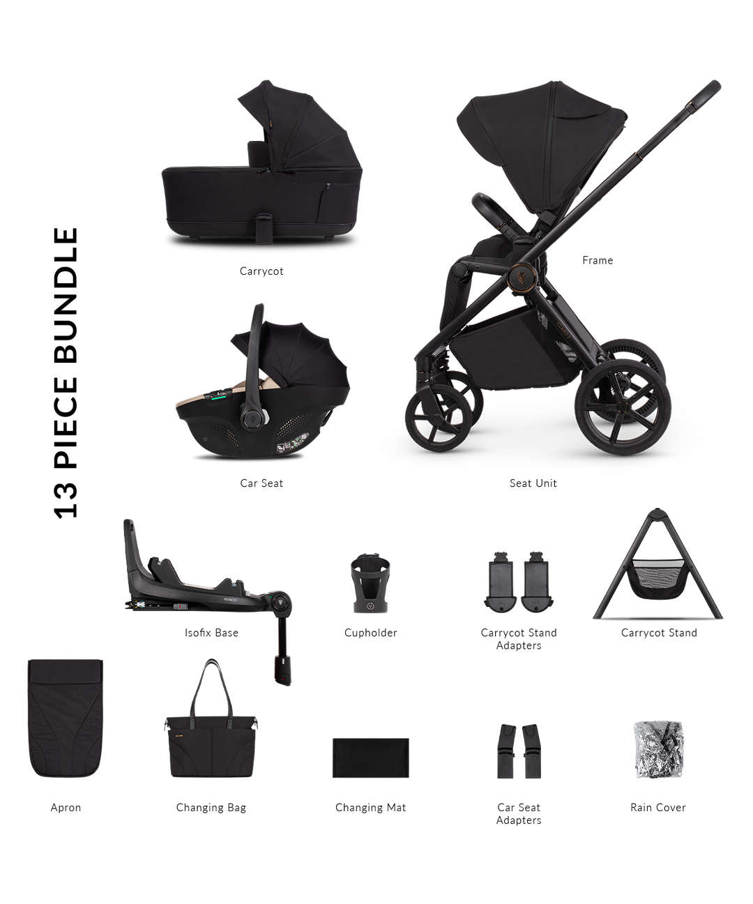 Venicci Claro 2 Travel System - Noir