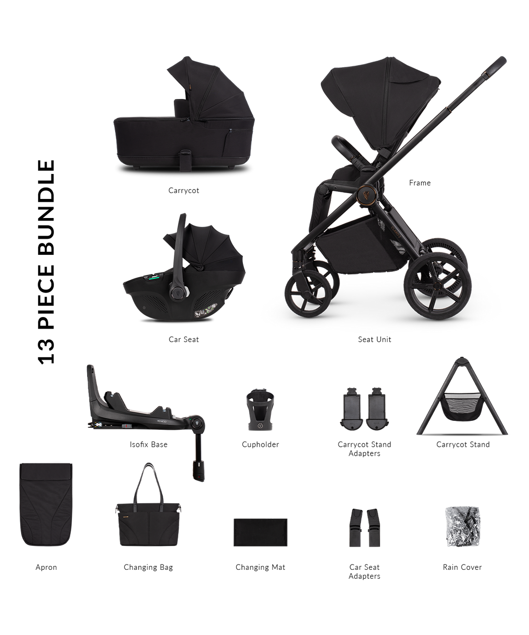 Venicci Claro 2 Travel System - Noir