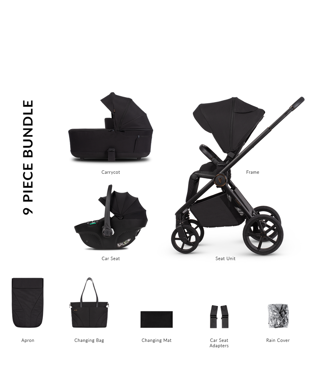 Venicci Claro 2 Travel System - Noir