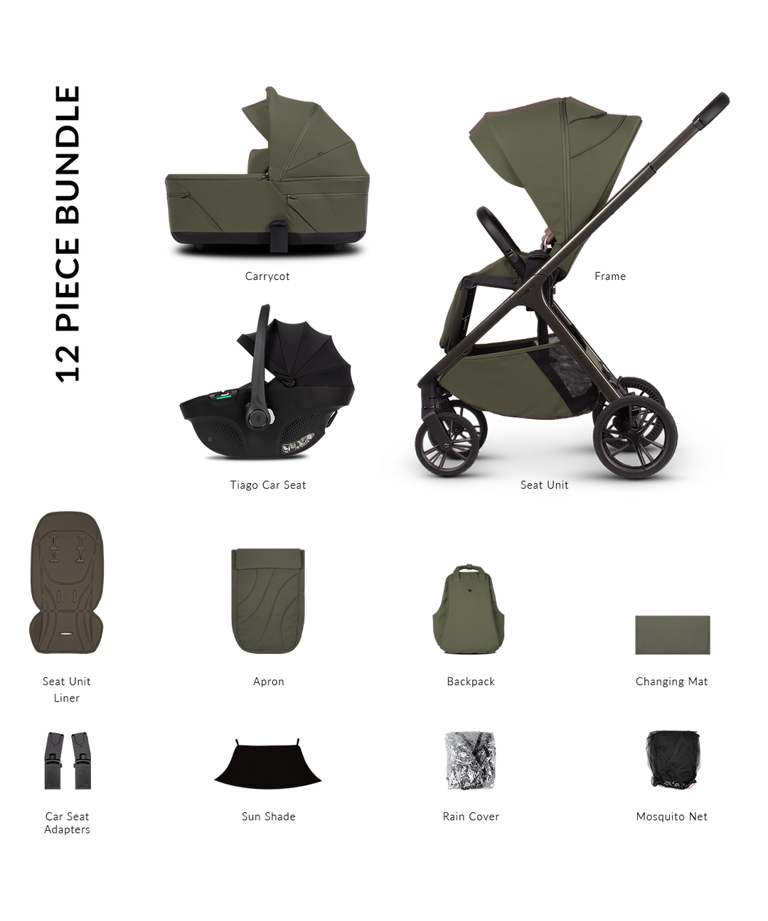 Venicci Tila Travel System - Olive