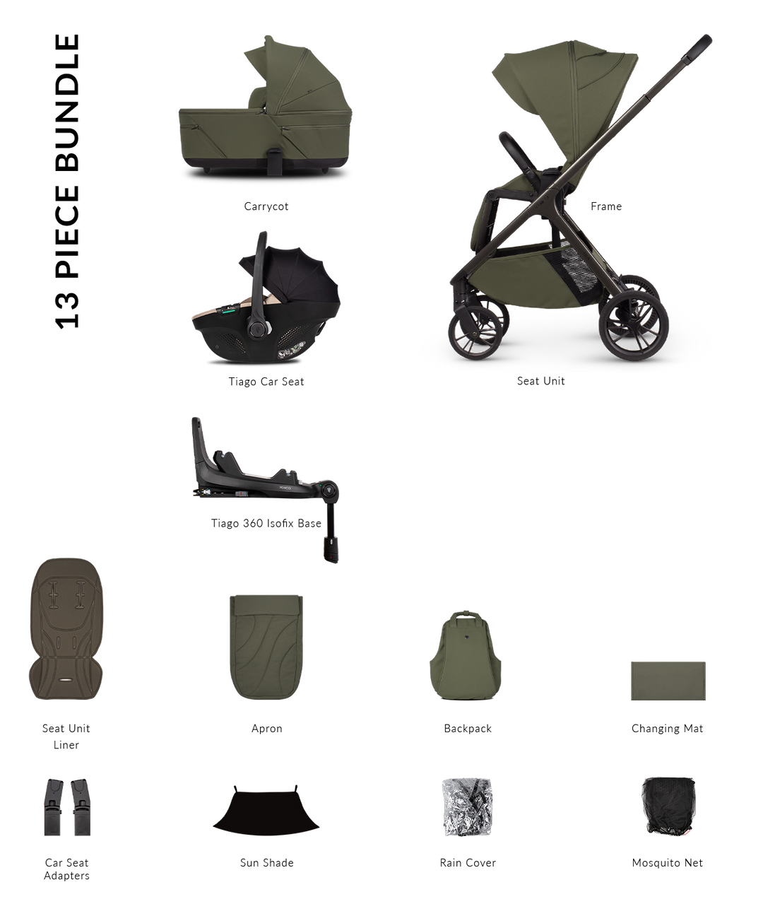 Venicci Tila Travel System - Olive
