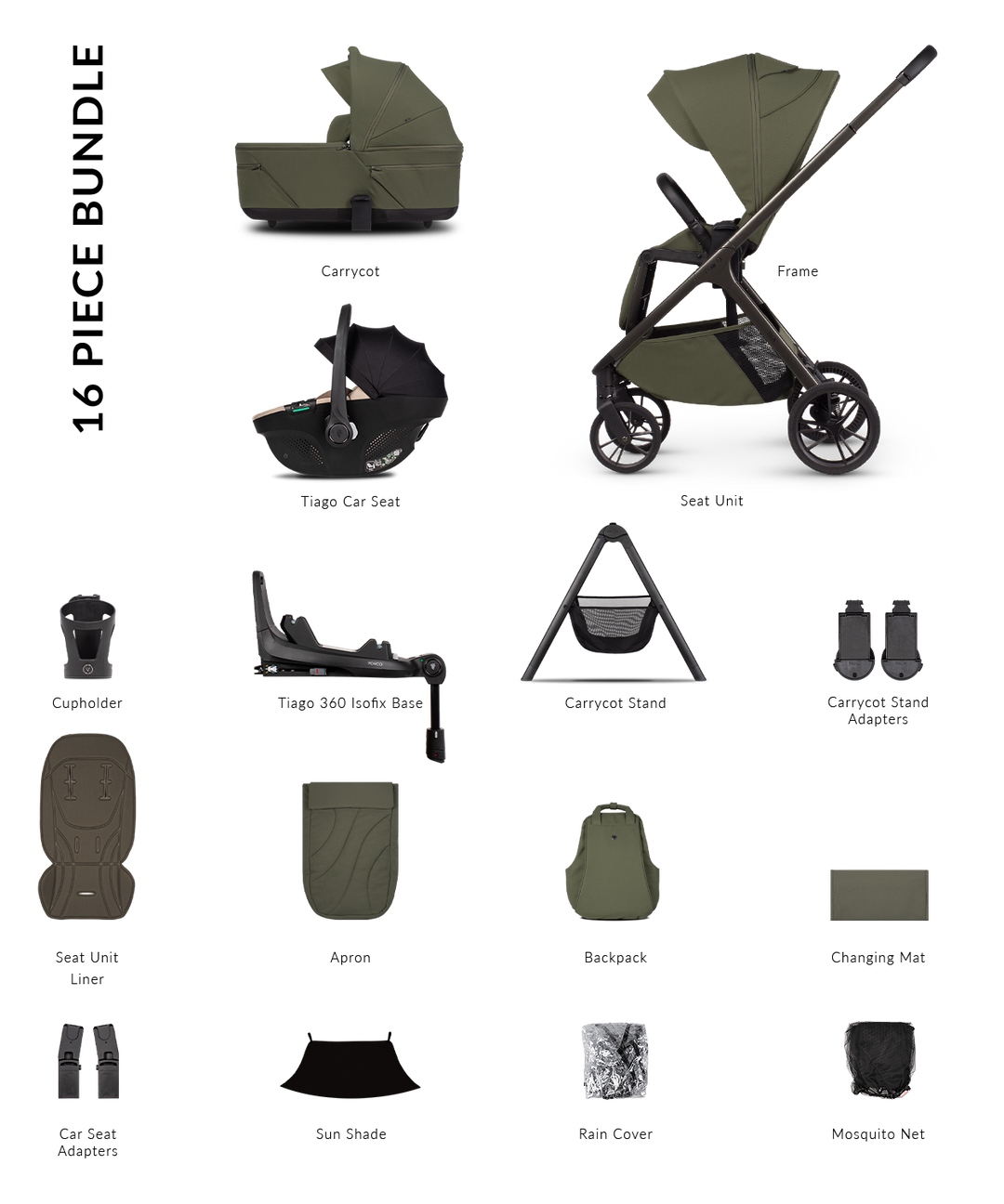 Venicci Tila Travel System - Olive