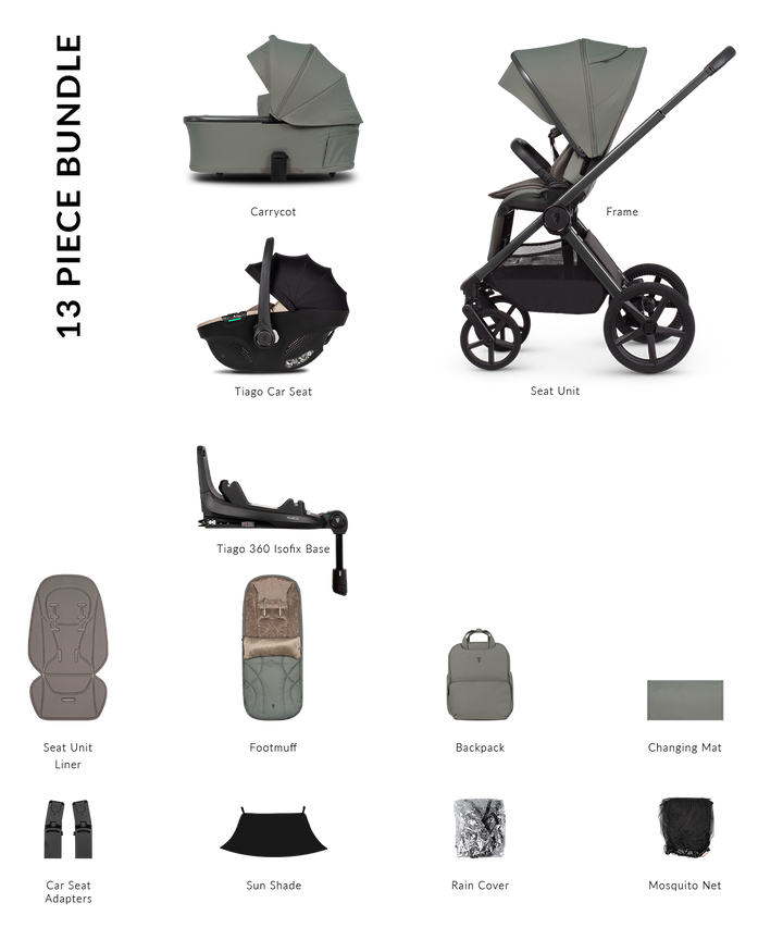 Venicci Upline 3 Travel System - Aloe