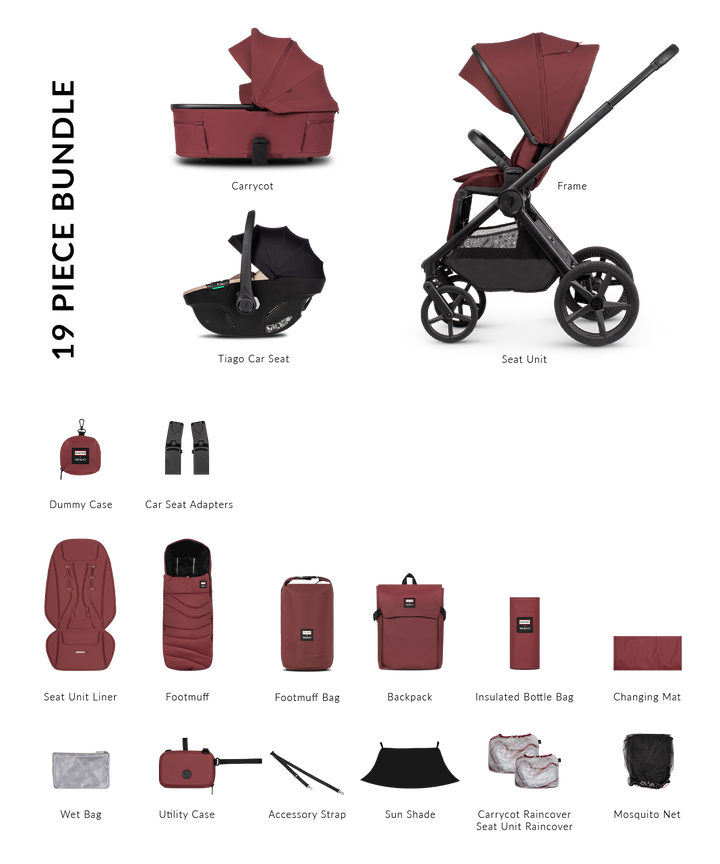 Hunter x Venicci Upline 3 Red Pram